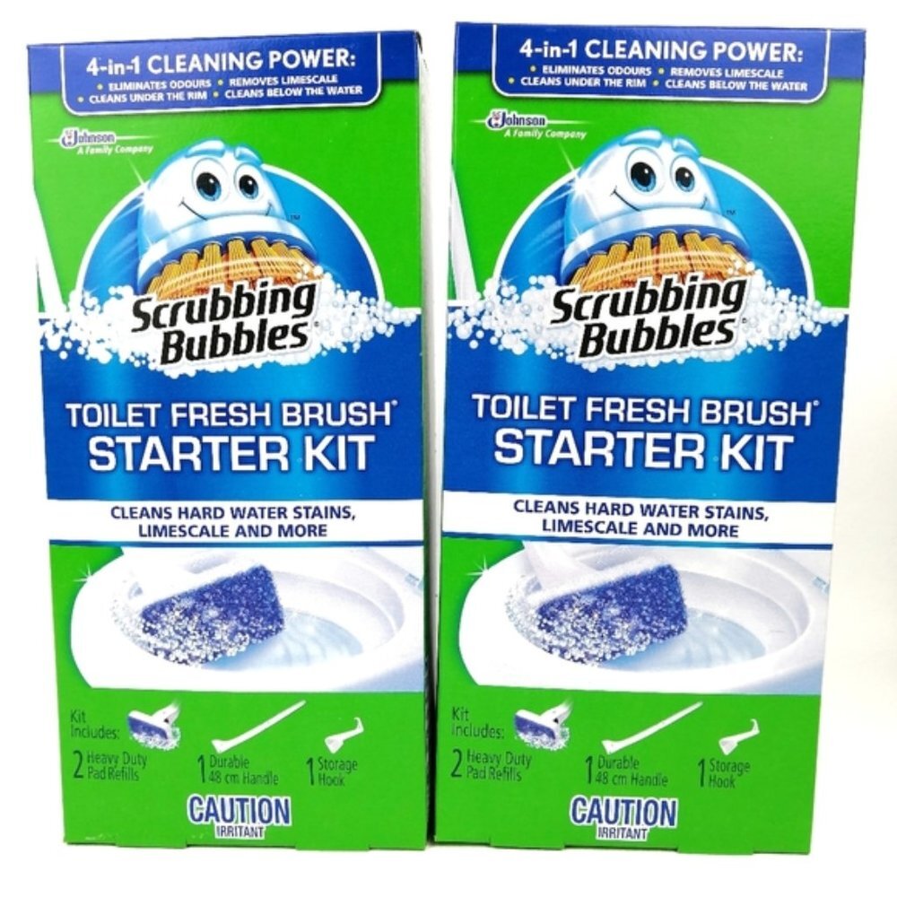 2x Scrubbing Bubbles Toilet Brush Starter Kit